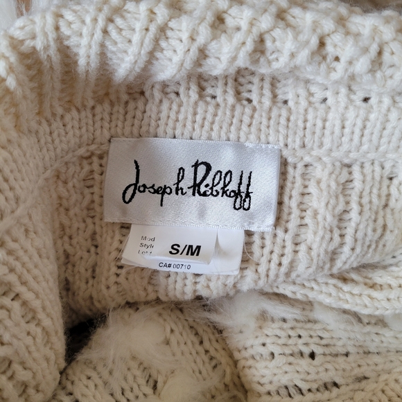 Joseph Ribkoff - Knit Poncho with Faux Fur accents - Picture 2 of 8